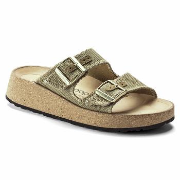 Birkenstock Papillio Gabriela Canvas Sandaler Dame Khaki | DK 368OKI